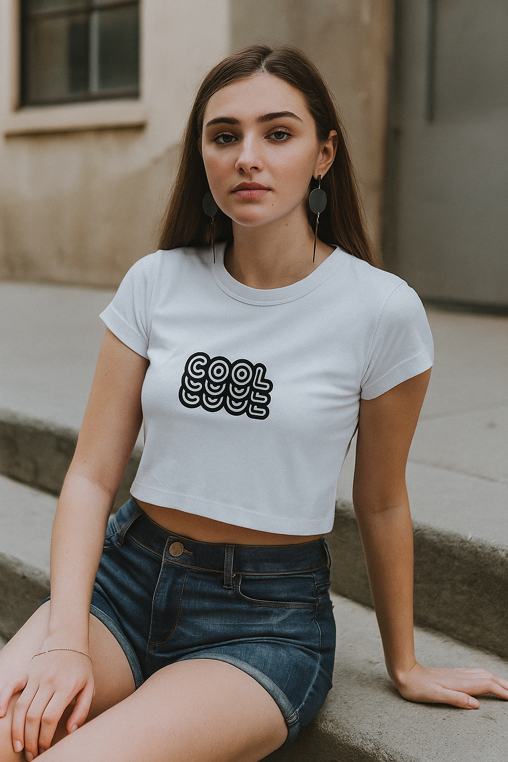 Cool White Crop Top