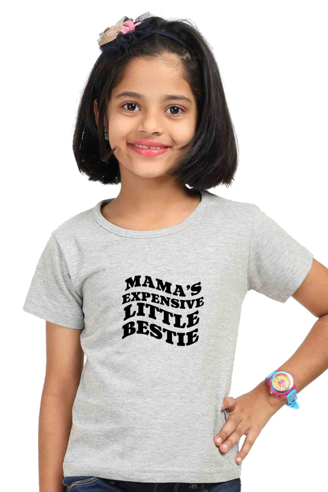 Mama's Bestie - Girl's Round Neck T-Shirts