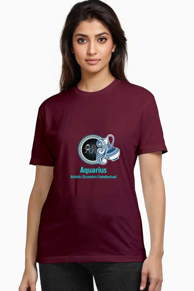 Aquarius - Zodiac Women's Supima Cotton Tee