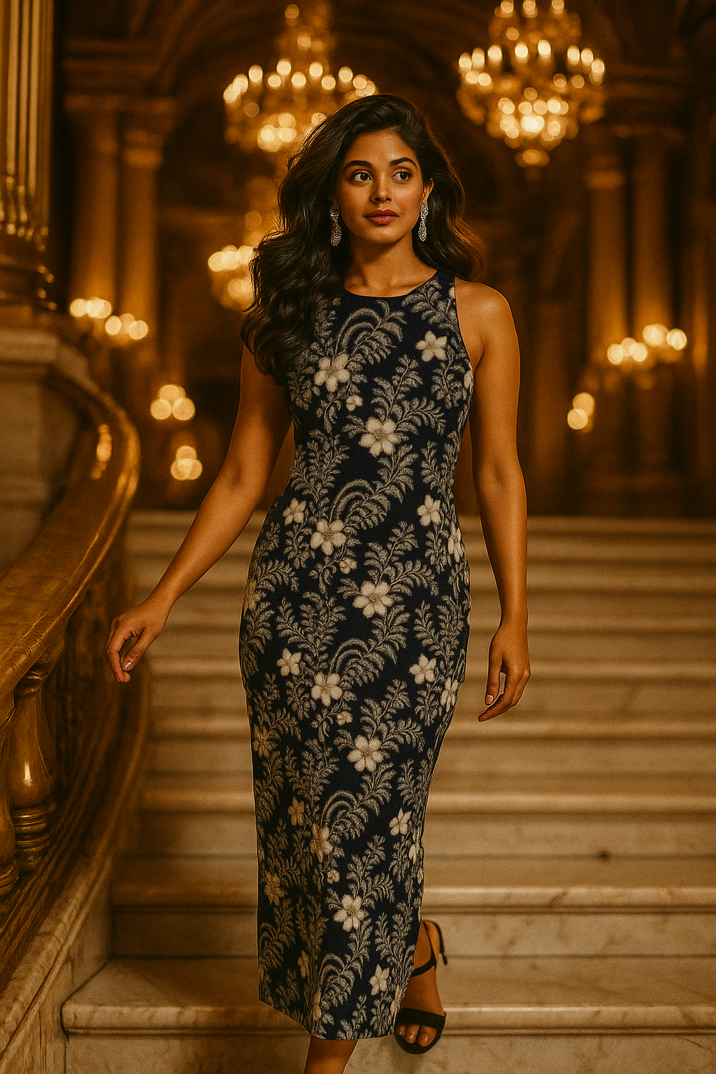 Retro Print - Bodycon Dress