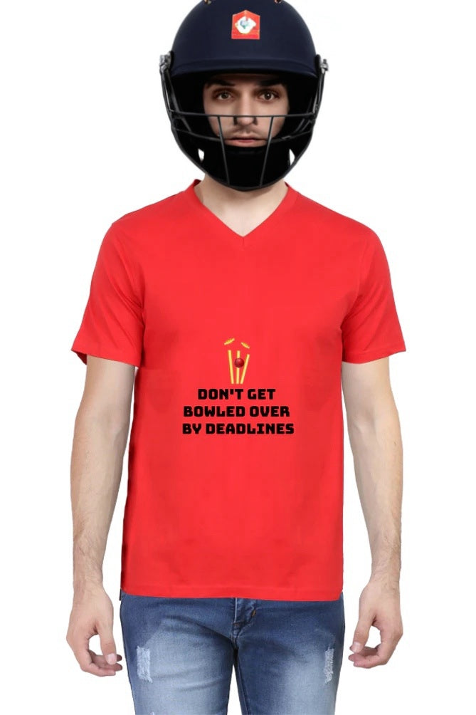 Bowled Over Deadline - Men's V Neck T-Shirt