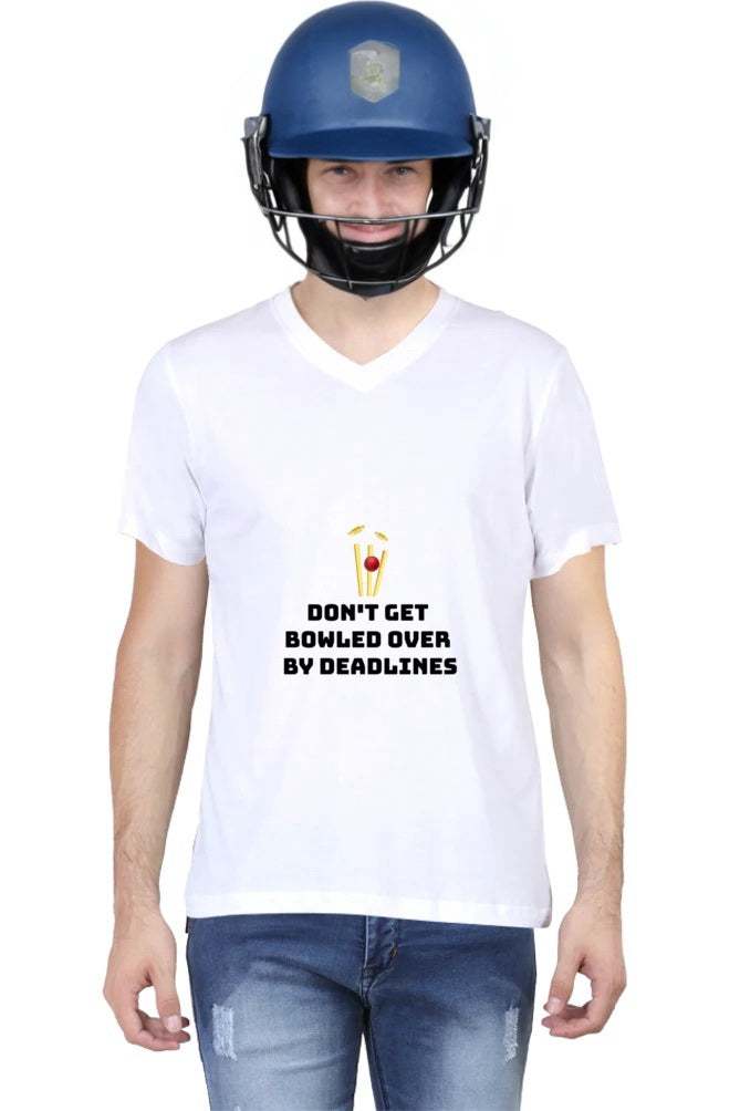 Bowled Over Deadline - Men's V Neck T-Shirt