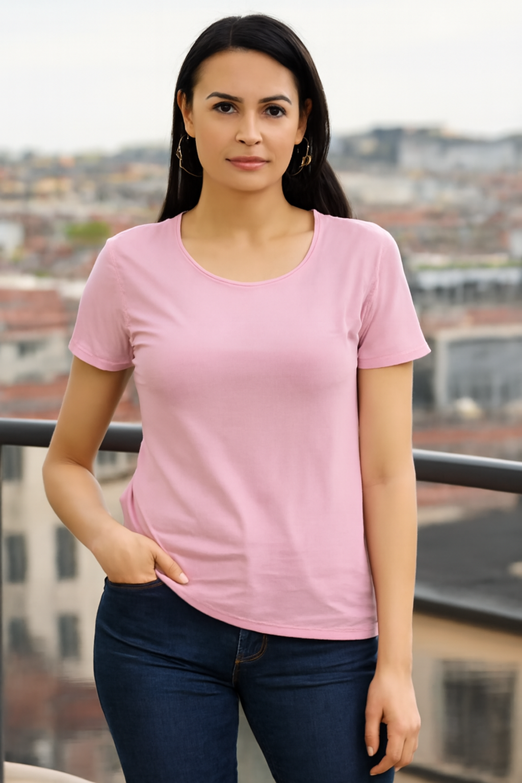Light Baby Pink Crew T-Shirt