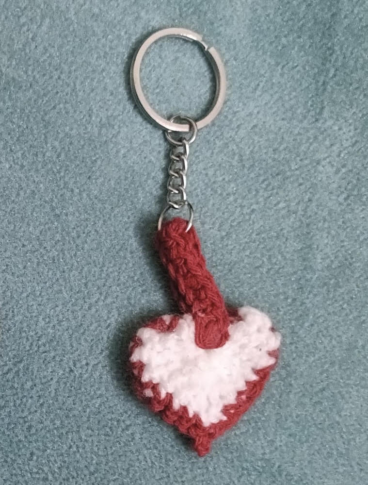Crochet - Heart Keychain