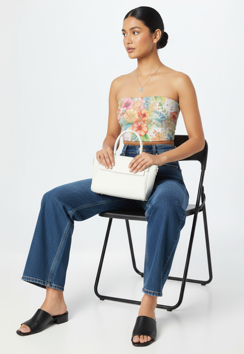 Flower Print Tube Top