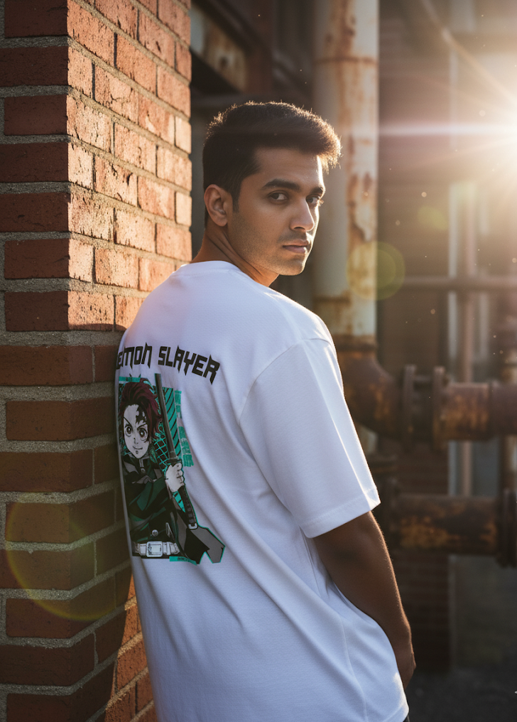 Demon Slayer Merchandise - White Oversized Standard T-Shirt
