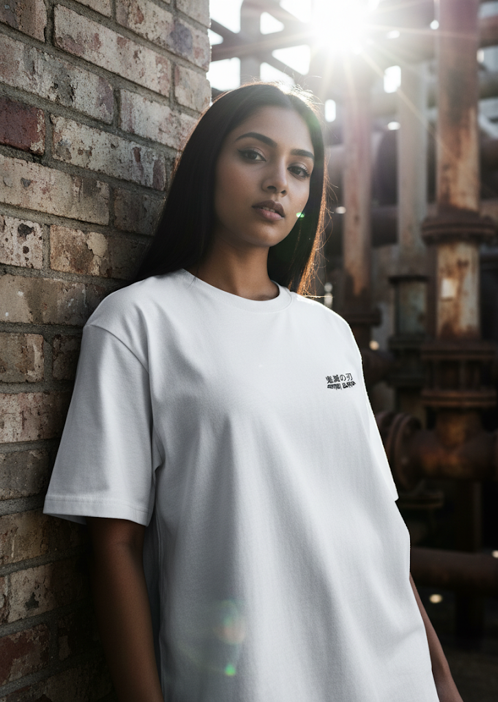 Demon Slayer Merchandise - White Oversized Standard T-Shirt