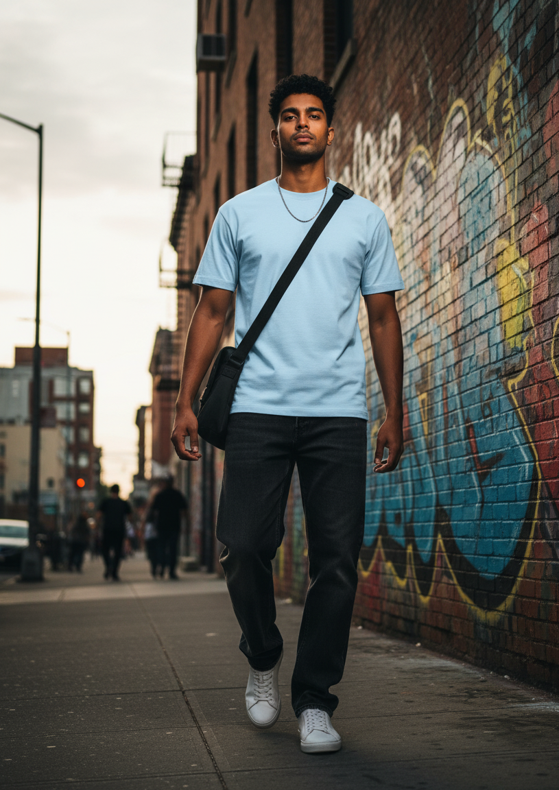 Plain - Cotton Stretch T-Shirts (8 Colors)