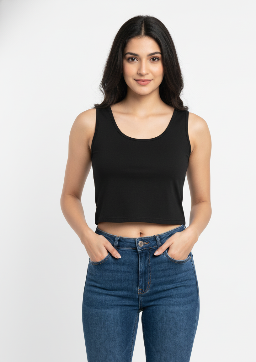Black Crop Tank