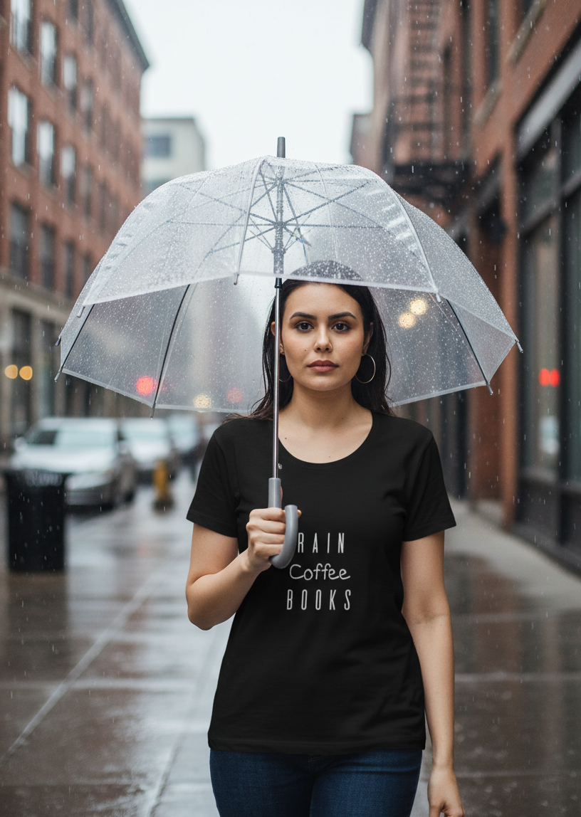Rain Coffee Books - Classic T-Shirt