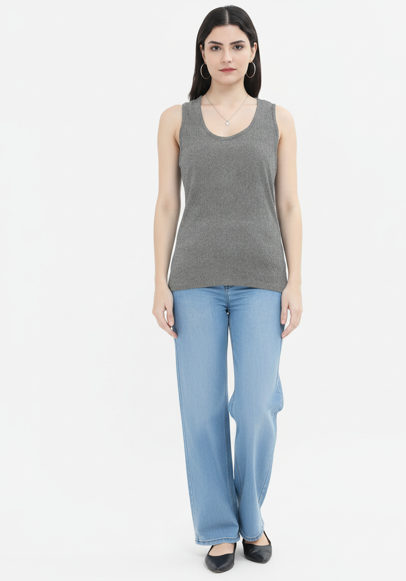 Charcoal Melange Tank Top