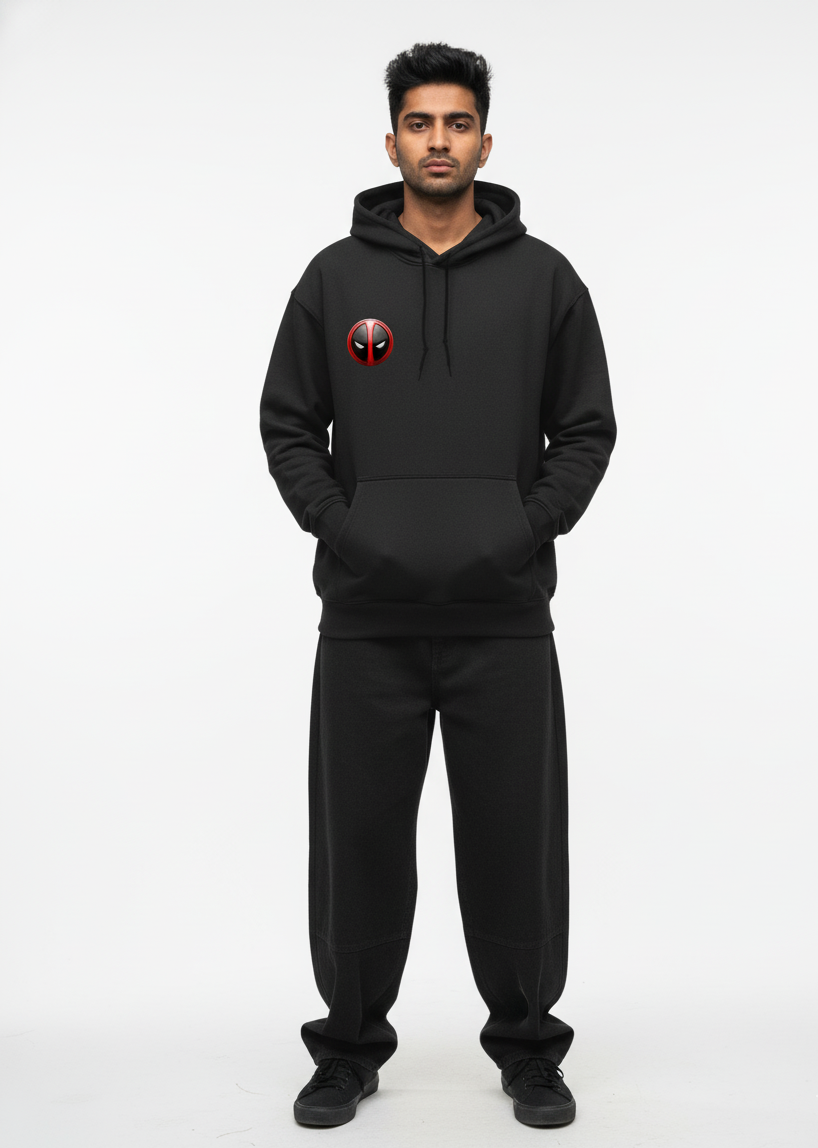 Men's Black DC Merchandise Oversized Hoodie