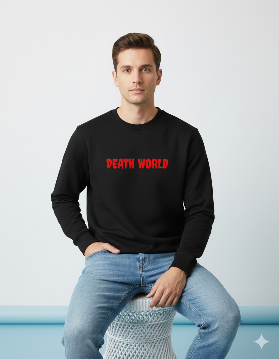 Men's Black Deathnote Ryuk Graphic Printed Sweatshirt