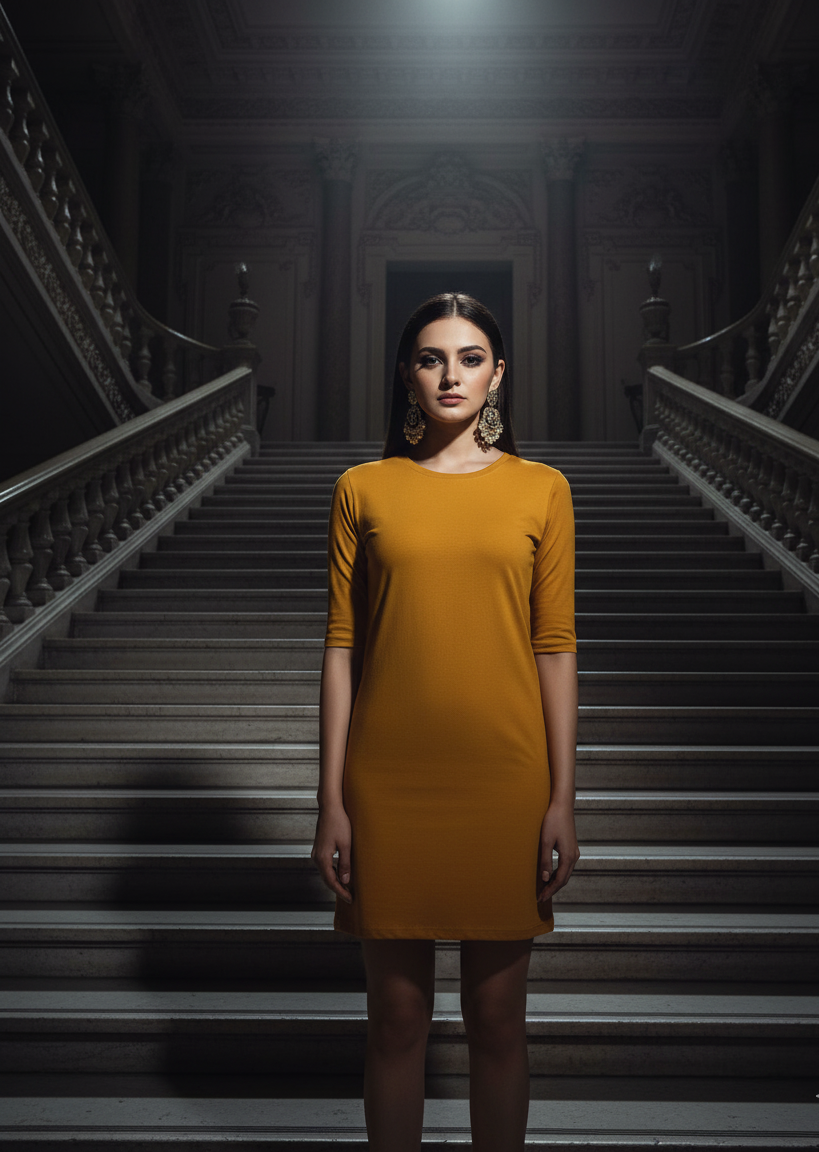 Golden Yellow T-Shirt Dress