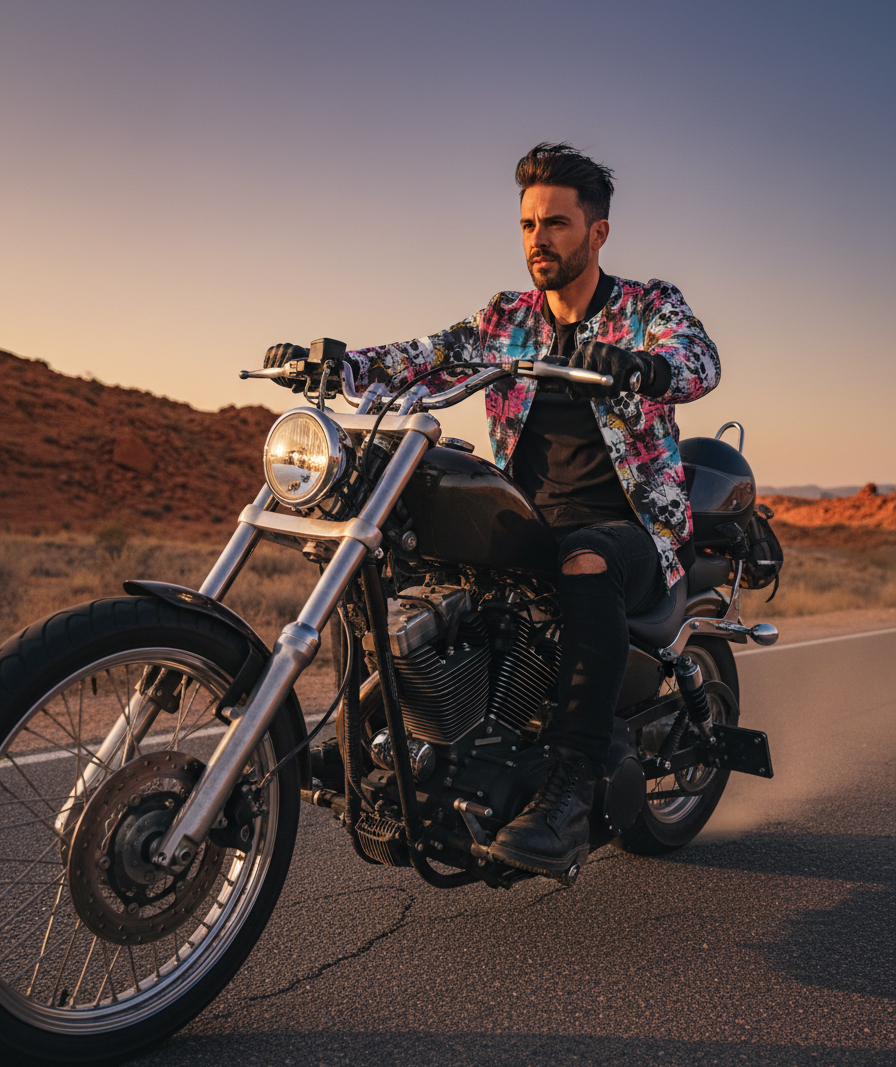 Gothic Print - Bomber Jacket