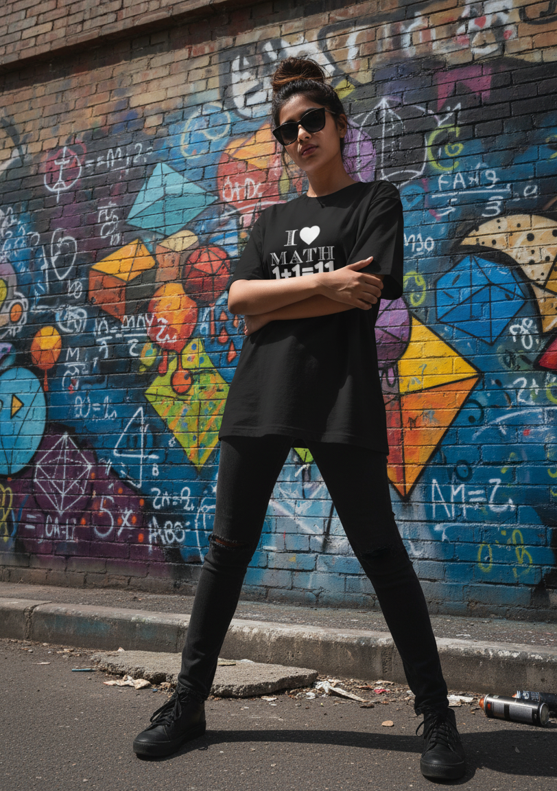 I Love Math - Oversized Standard T-Shirt (2 Colors)
