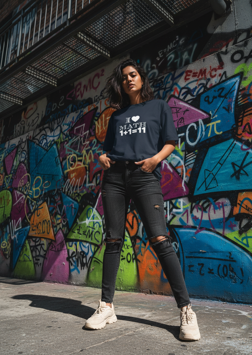 I Love Math - Oversized Standard T-Shirt (2 Colors)