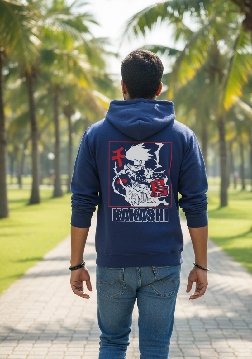 Kakashi Merchandise Royal Blue Hoodie