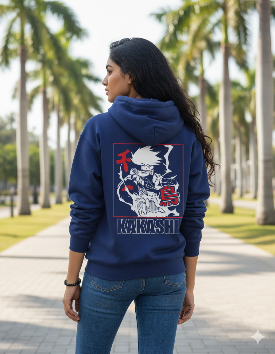 Kakashi Merchandise Royal Blue Hoodie