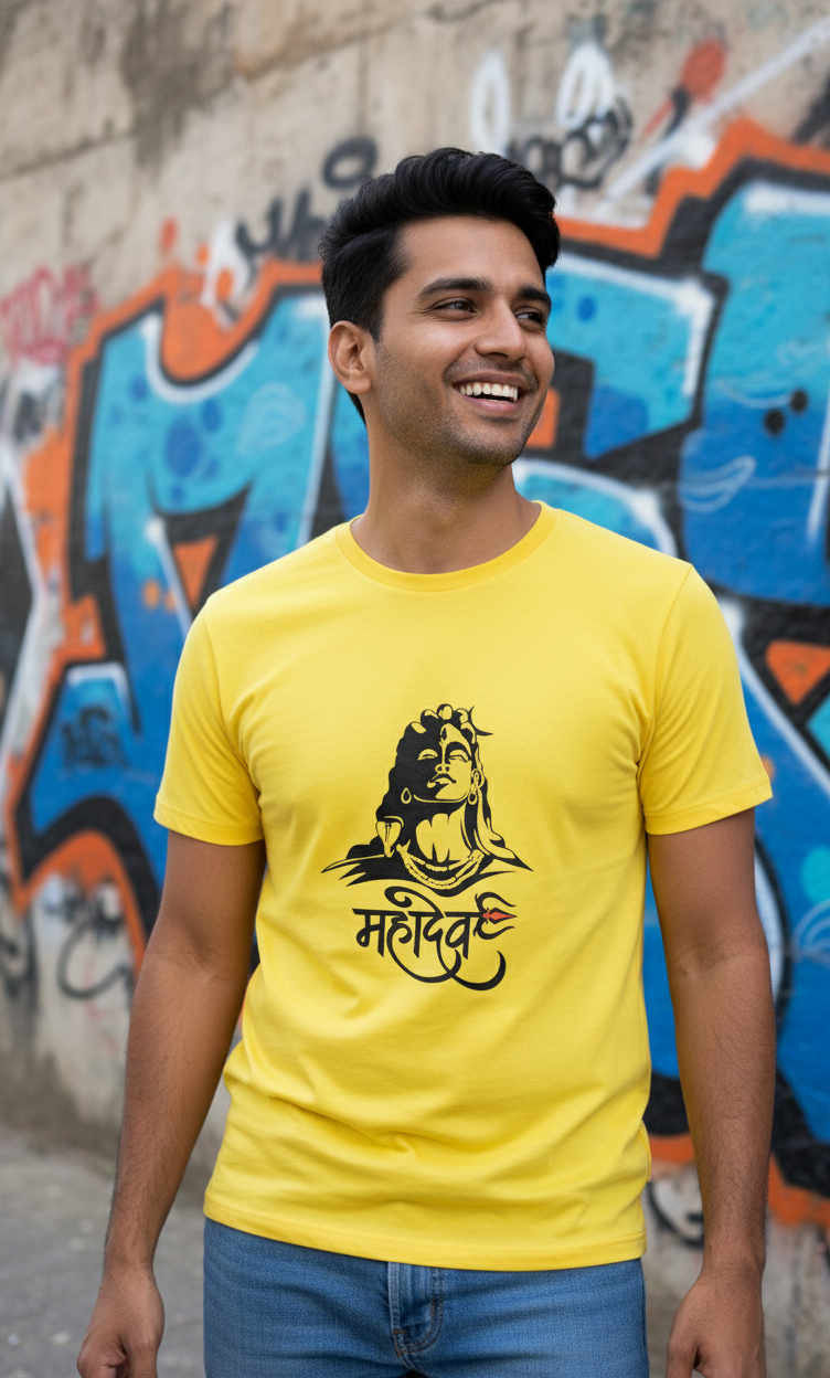 Mahadev - Men's Round Neck T-Shirt (6 Colors)