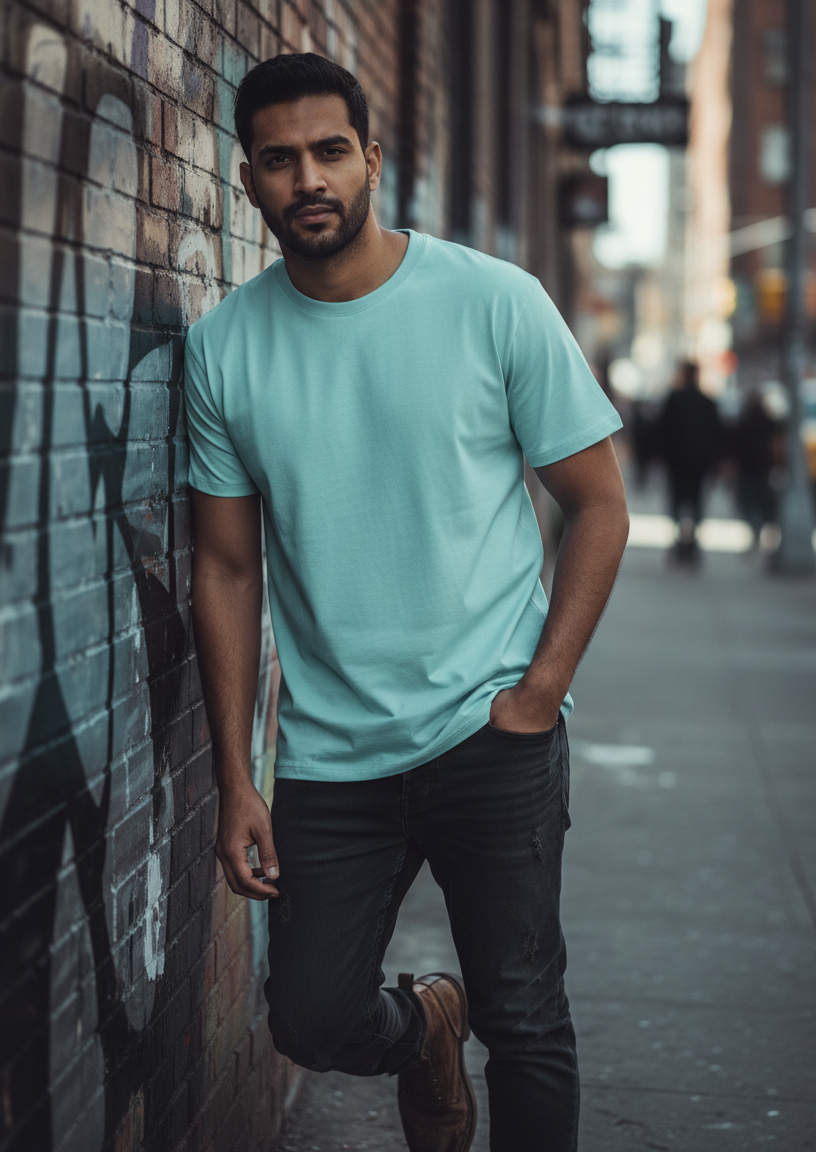 Plain - Cotton Stretch T-Shirts (8 Colors)