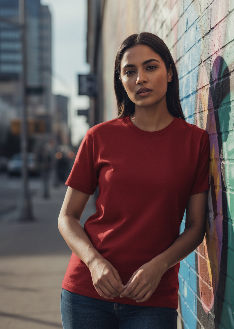 Plain - Cotton Stretch T-Shirts (8 Colors)