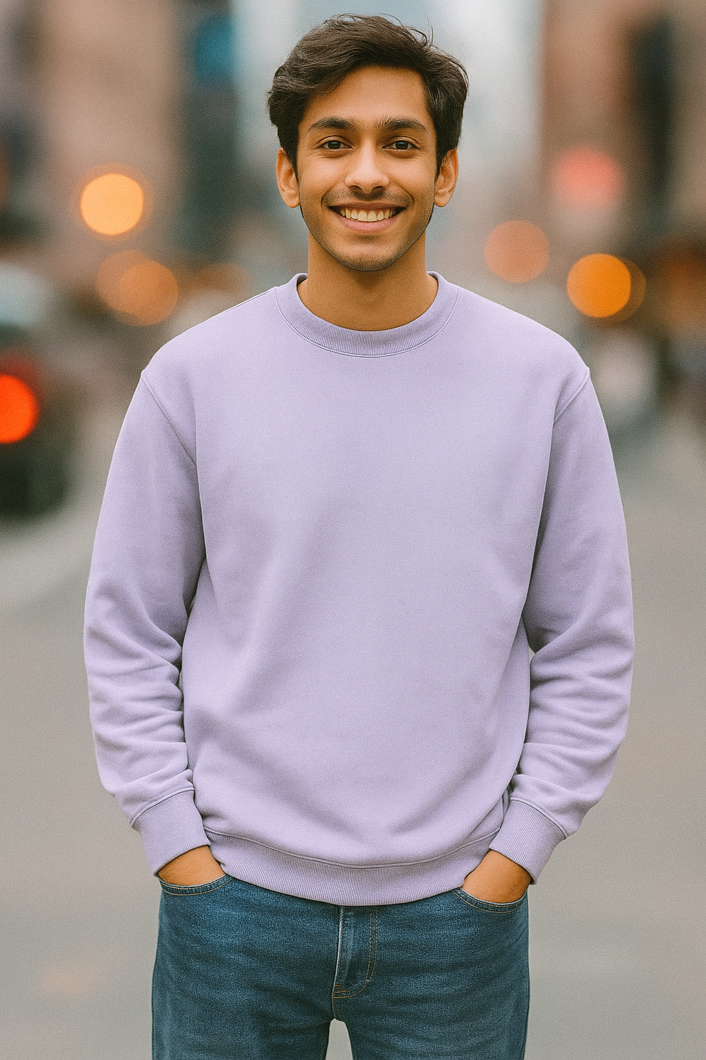 Men's Lavender Oversized Sweatshirt