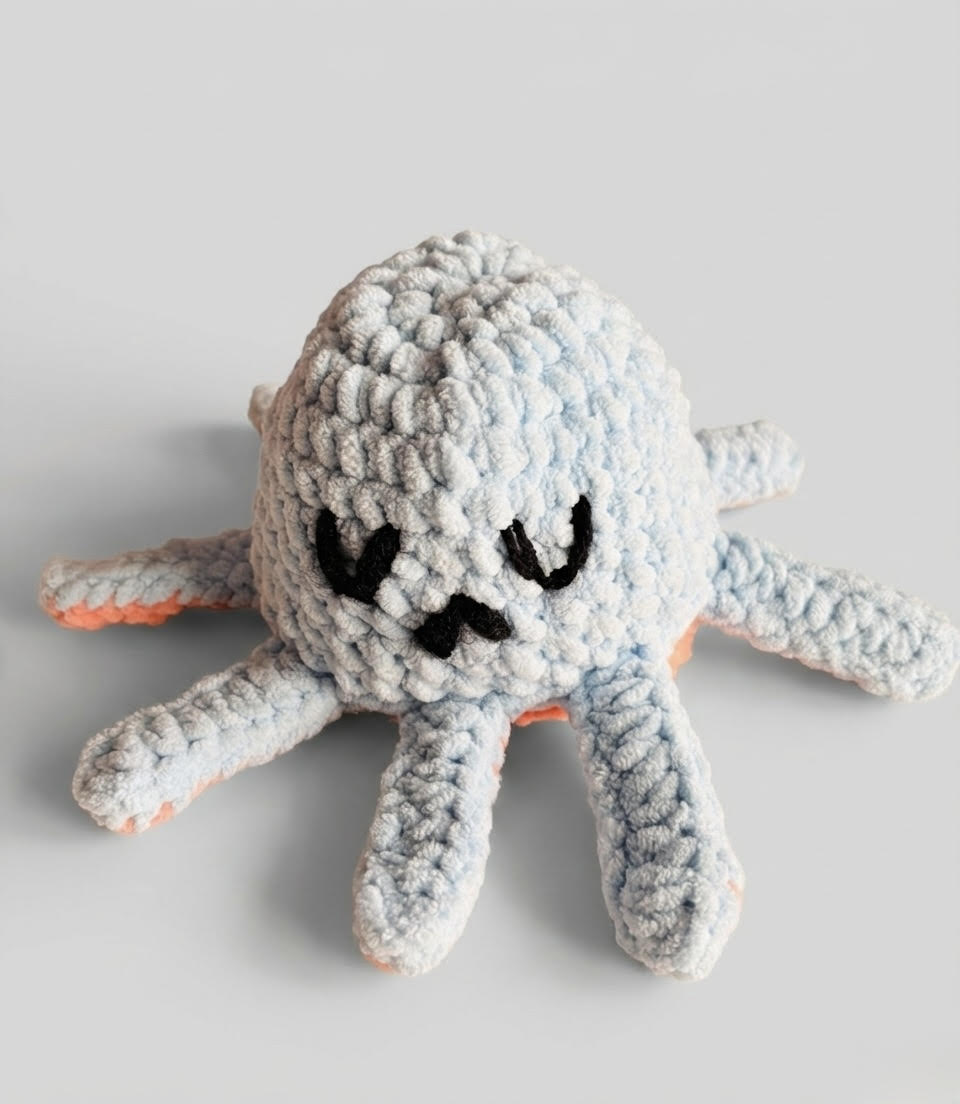 Crochet Reversible Octopus Plushie