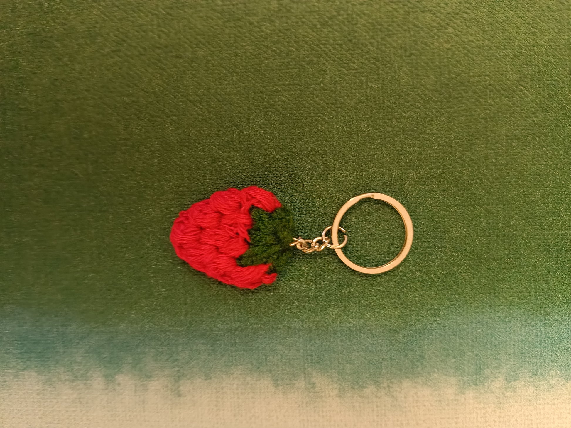 Crochet - Strawberry Keychain