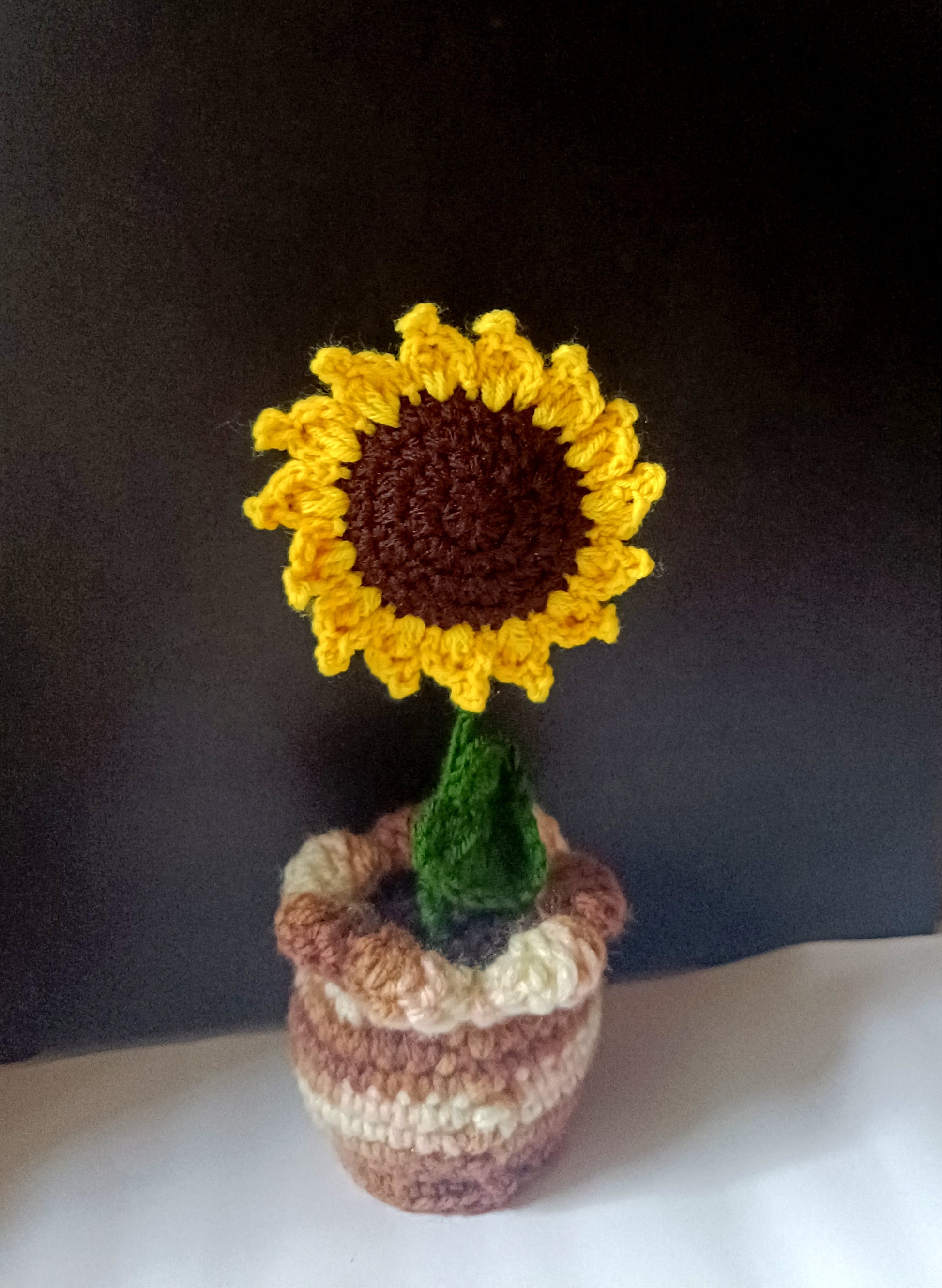 Crochet - Sunflower Pot