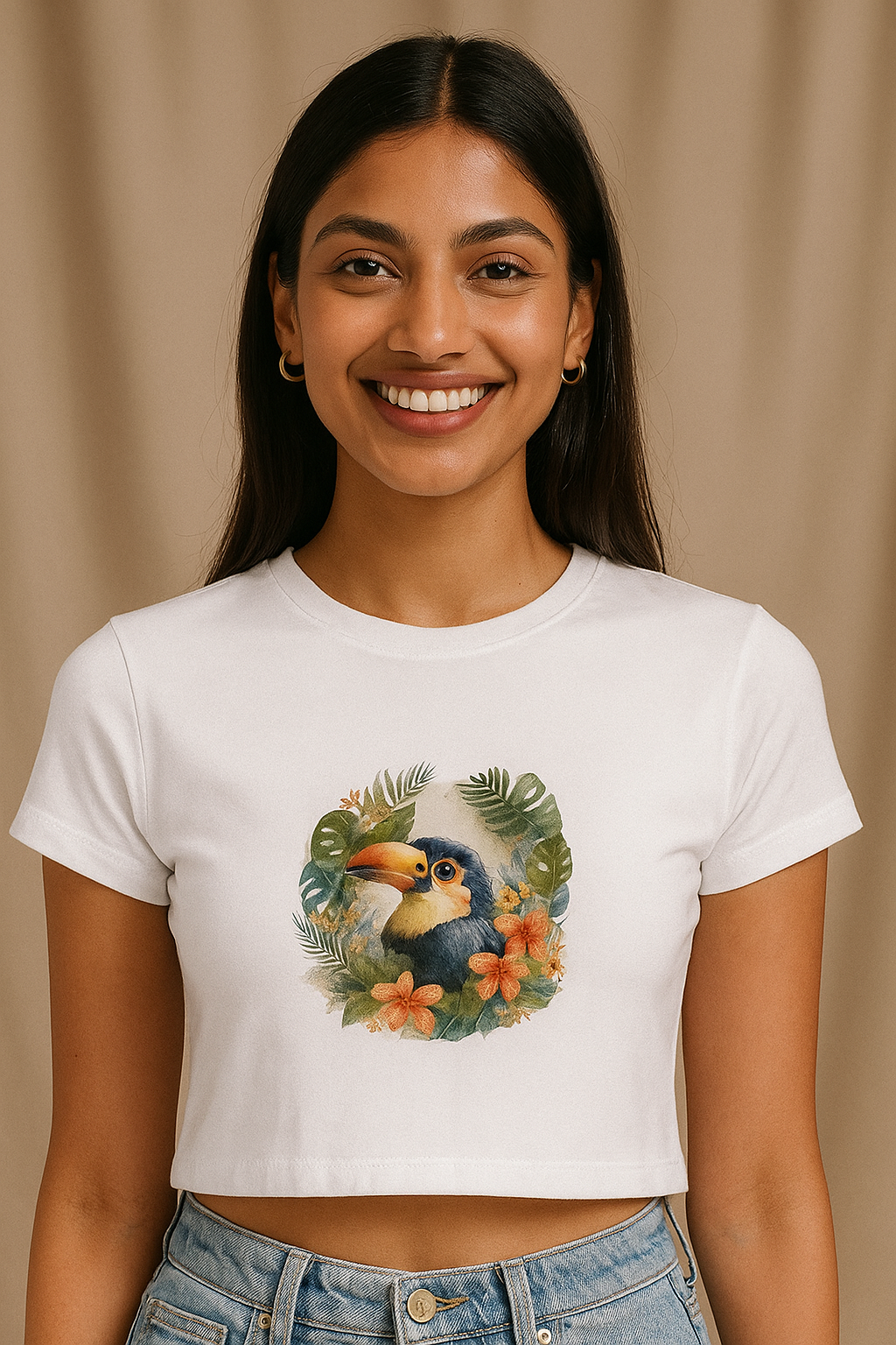 Parrot White - Baby Tee
